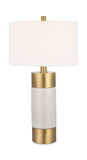 Adelia Ivory & Brass Table Lamp thumbnail 1