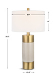 Adelia Ivory & Brass Table Lamp thumbnail 5