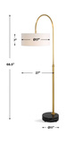 Huxford Brass Arch Floor Lamp thumbnail 3