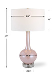 Rosa Pink Glass Table Lamp thumbnail 4