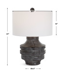 Timber Carved Wood Table Lamp thumbnail 6