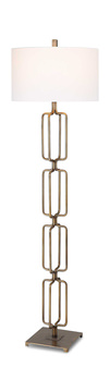 Link Brushed Gold Floor Lamp