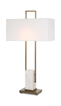 Column White Marble Table Lamp