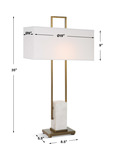 Column White Marble Table Lamp thumbnail 5