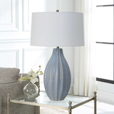 Veston Blue Glaze Table Lamp thumbnail 2