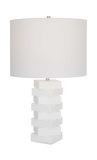 Ascent White Geometric Table Lamp thumbnail 1