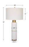 Ruse Whitewashed Table Lamp thumbnail 6