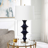 Coil Sculpted Blue Table Lamp thumbnail 8