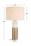 Gravitas Elegant Brass & Stone Lamp thumbnail 3