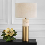 Gravitas Elegant Brass & Stone Lamp thumbnail 8