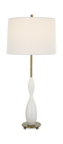 Annora Glossy White Table Lamp thumbnail 1