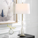 Annora Glossy White Table Lamp thumbnail 7