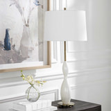 Annora Glossy White Table Lamp thumbnail 8
