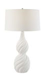 Twisted Swirl White Table Lamp thumbnail 1