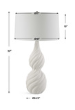 Twisted Swirl White Table Lamp thumbnail 4