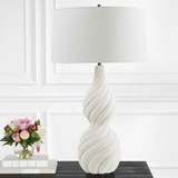 Twisted Swirl White Table Lamp thumbnail 8