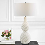 Twisted Swirl White Table Lamp thumbnail 7