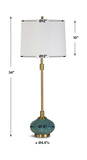 Kaimana Aged Blue Buffet Lamp thumbnail 6