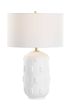 Emerie Textured White Table Lamp