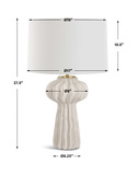Wrenley Ridged White Table Lamp thumbnail 4