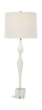 Helena Slender White Table Lamp thumbnail 1