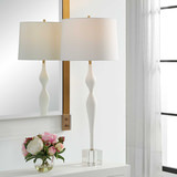 Helena Slender White Table Lamp thumbnail 2