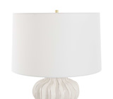 Wrenley Ridged White Table Lamp thumbnail 6