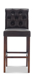 Braden Tufted Leather Bar Stool thumbnail 2