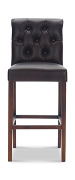 Braden Tufted Leather Bar Stool