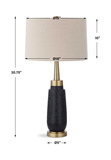 Spyglass Black Wood Grain Table Lamp thumbnail 4