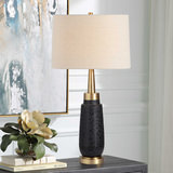 Spyglass Black Wood Grain Table Lamp thumbnail 7