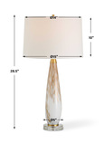 Lyra White & Gold Table Lamp thumbnail 6