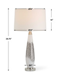 Quinn White & Silver Table Lamp thumbnail 6