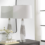 Quinn White & Silver Table Lamp thumbnail 3