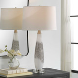 Quinn White & Silver Table Lamp thumbnail 2