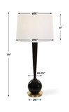Brielle Polished Black Table Lamp thumbnail 5