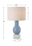 Clear Sky Blue Glass Table Lamp thumbnail 4