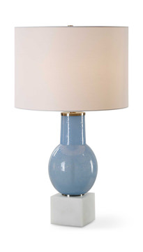 Clear Sky Blue Glass Table Lamp