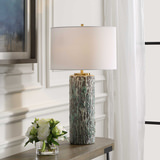 Meltdown Ivory Teal Table Lamp thumbnail 6