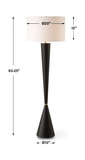 Layla Black Tapered Floor Lamp thumbnail 2