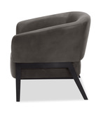 York Leather Accent Chair - Mushroom thumbnail 2
