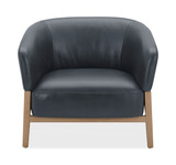 York Leather Accent Chair - Jet Black thumbnail 1
