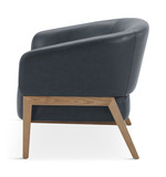 York Leather Accent Chair - Jet Black thumbnail 2