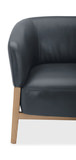 York Leather Accent Chair - Jet Black thumbnail 5
