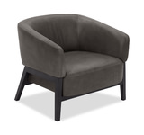 York Leather Accent Chair - Mushroom thumbnail 1