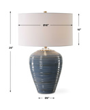 Moher Glossy Blue Table Lamp thumbnail 4