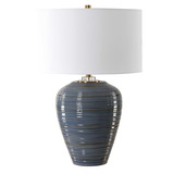 Moher Glossy Blue Table Lamp thumbnail 5