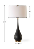 Nocturnal Black Table Lamp thumbnail 4
