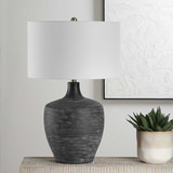 Graphite Ribbed Table Lamp thumbnail 3