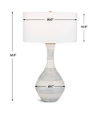 Potter Striped Ivory Blue Table Lamp thumbnail 2